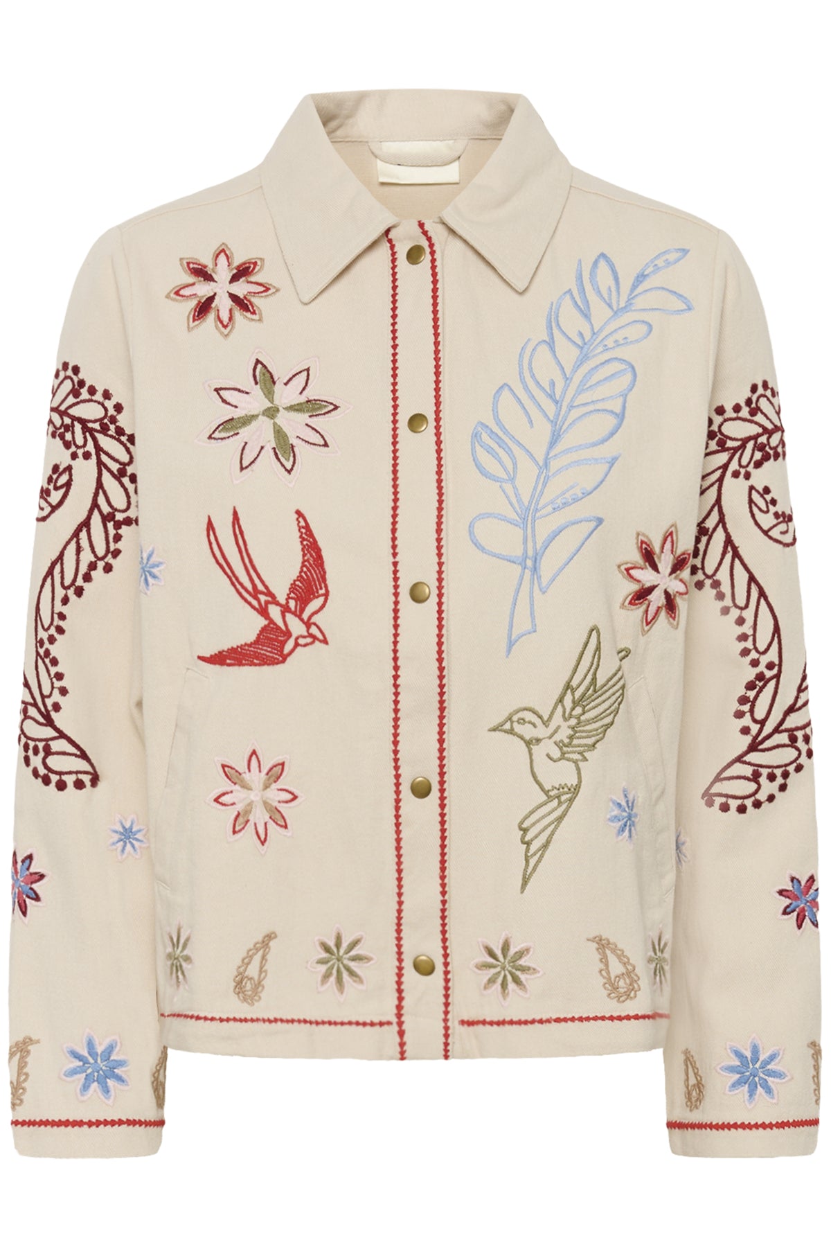 Brodert bomullsjakke fra Cream – Rosetta