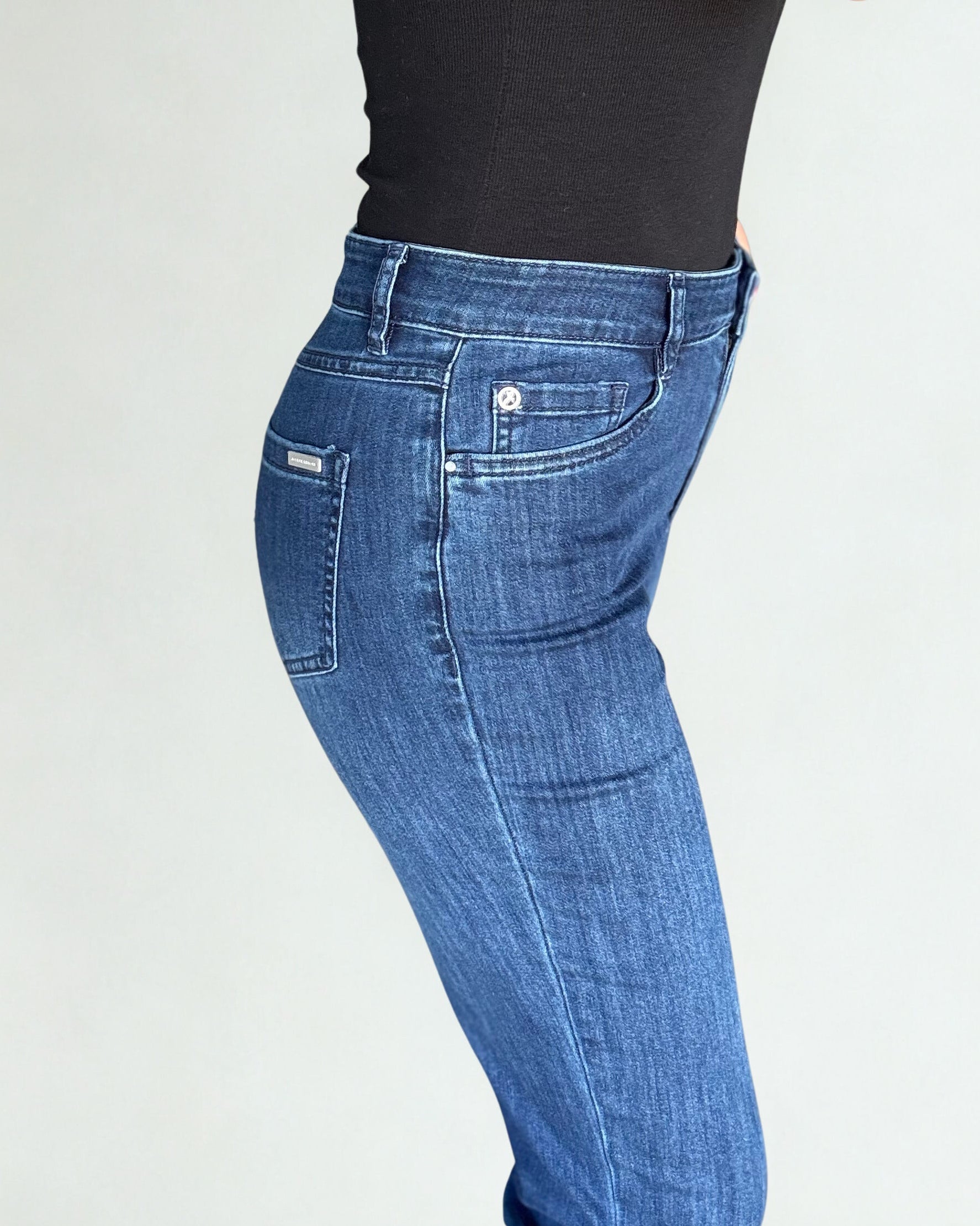 Gia- smale jeans - mellomblå