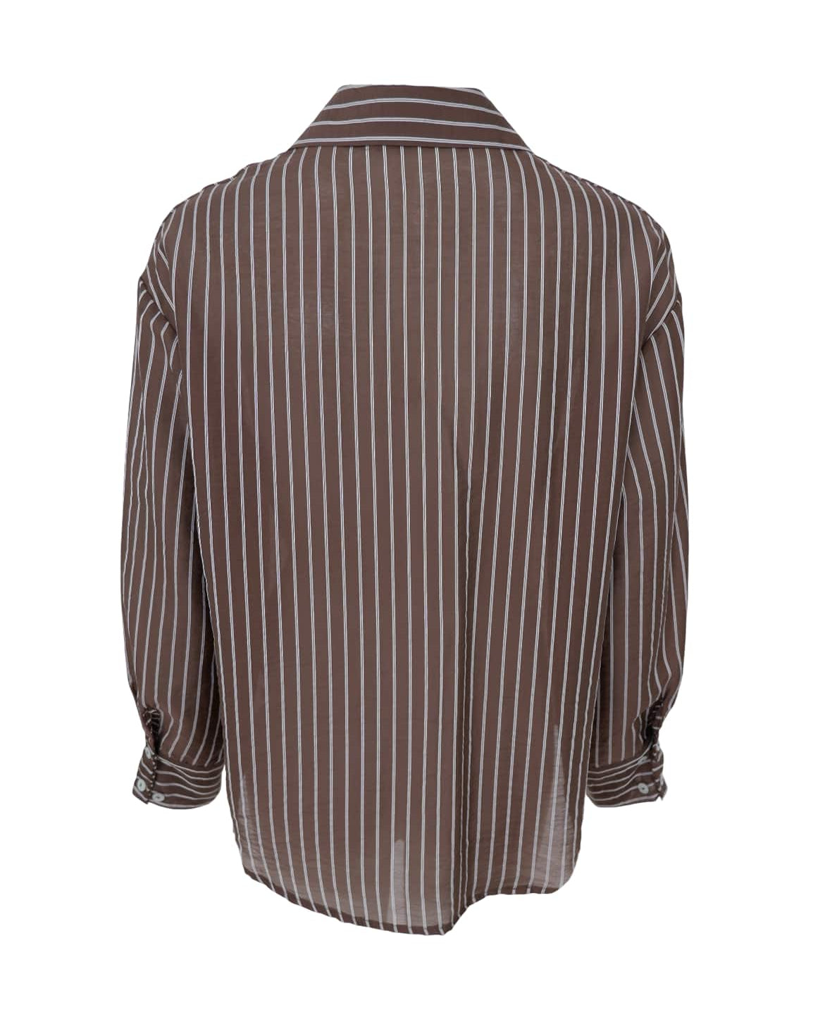BCMalone stripet skjorte dame i coffee-brun fra Black Colour, styling-bilde