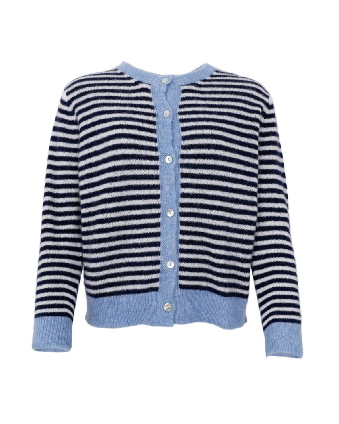 BCDell Striped Knit Cardigan - Navy