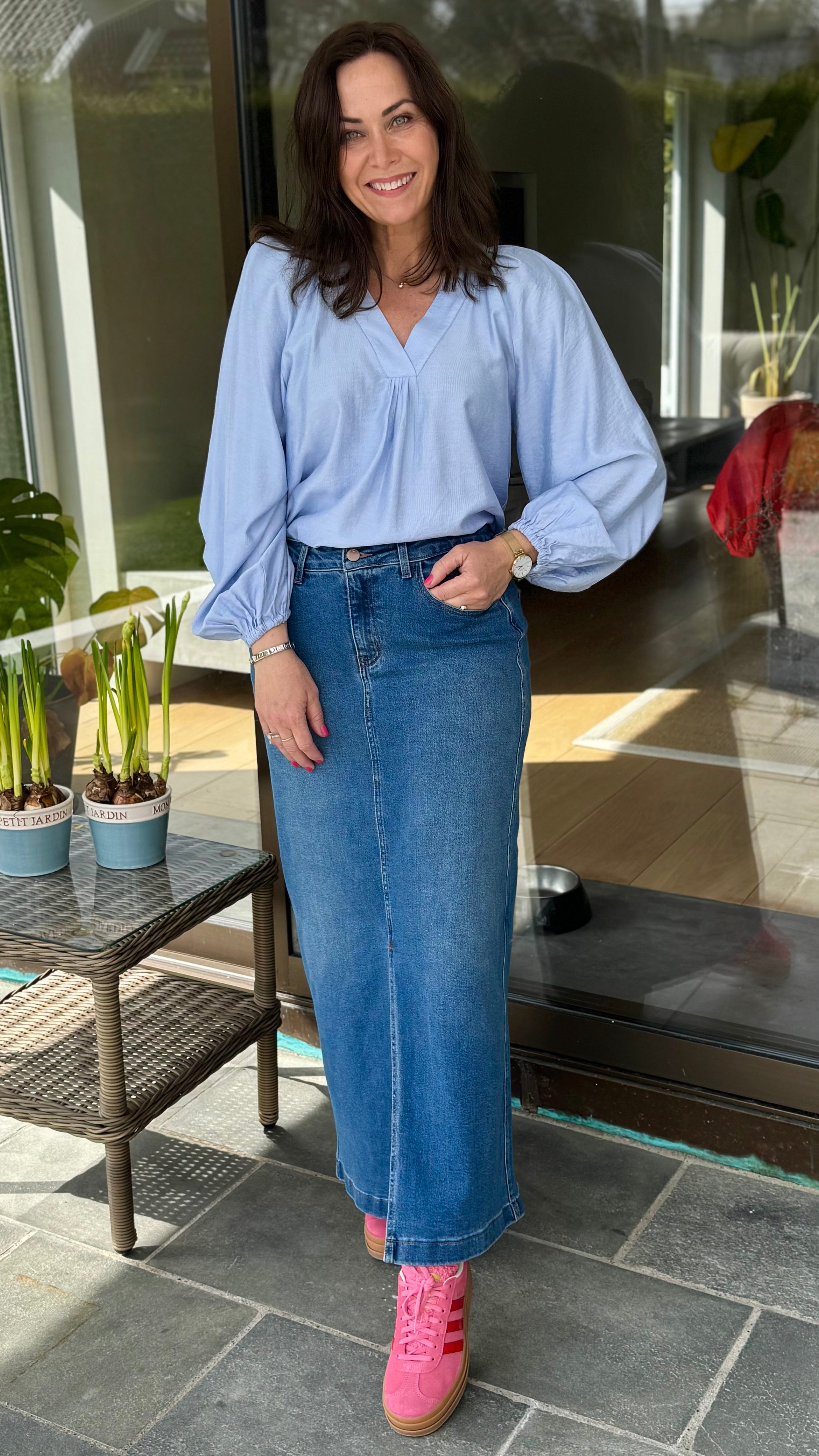 Medium blå denimskjørt fra Cream – Ebba