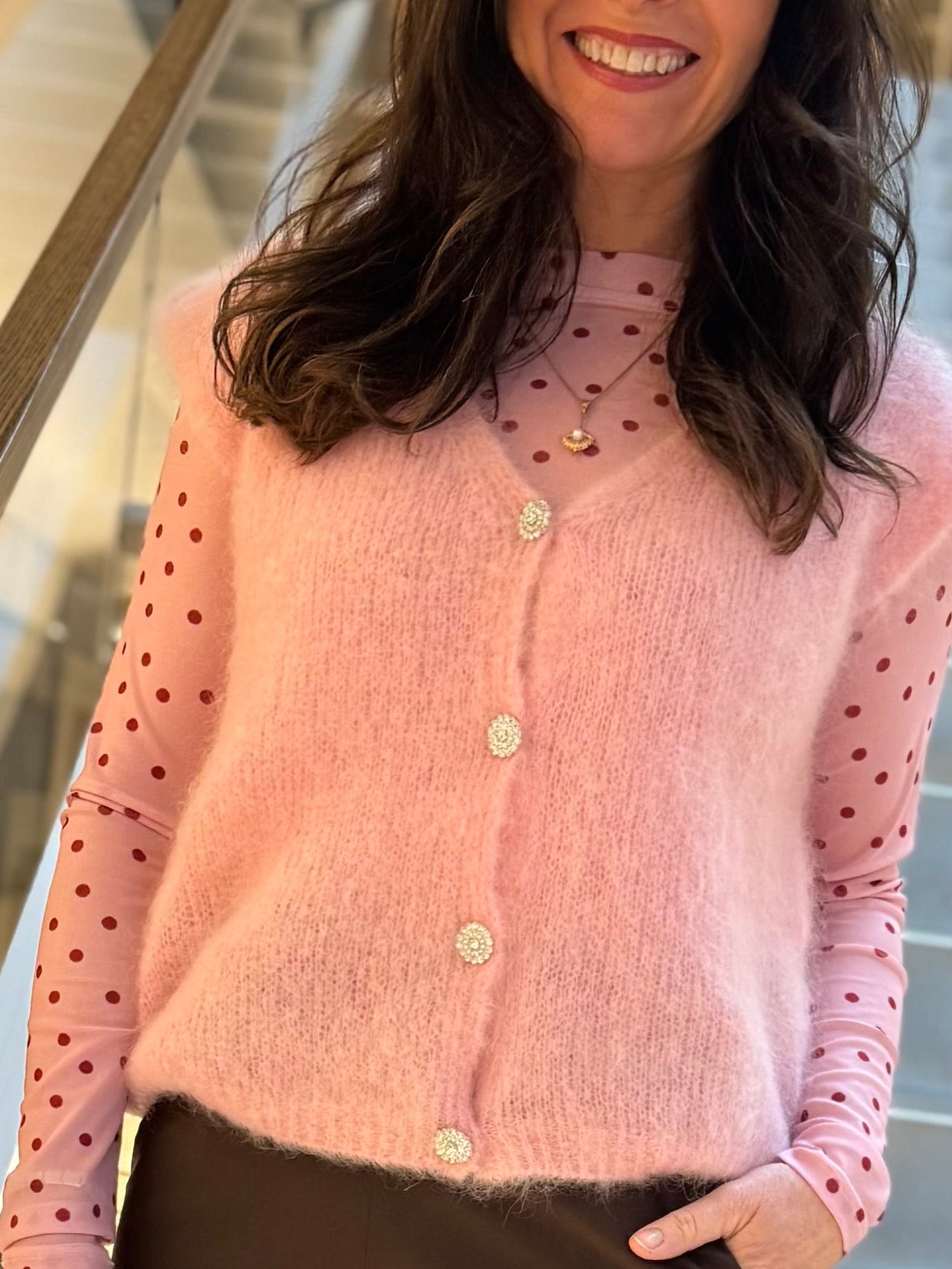 BCBjoerk Knit Vest - rosa