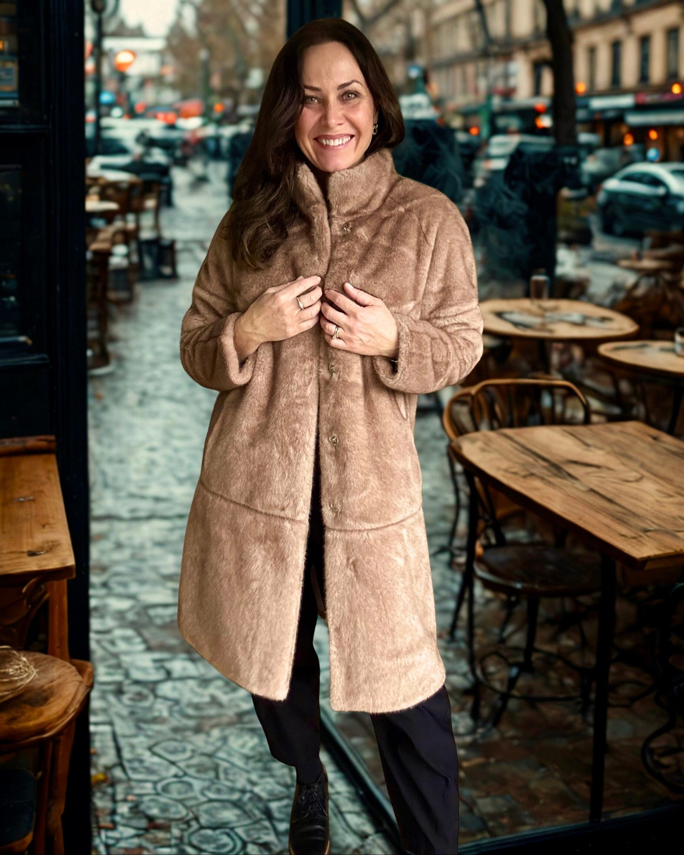 Faux Fur kåpe fra danske Micha