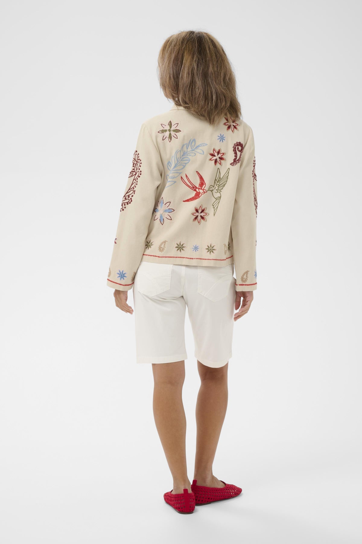 Brodert bomullsjakke fra Cream – Rosetta