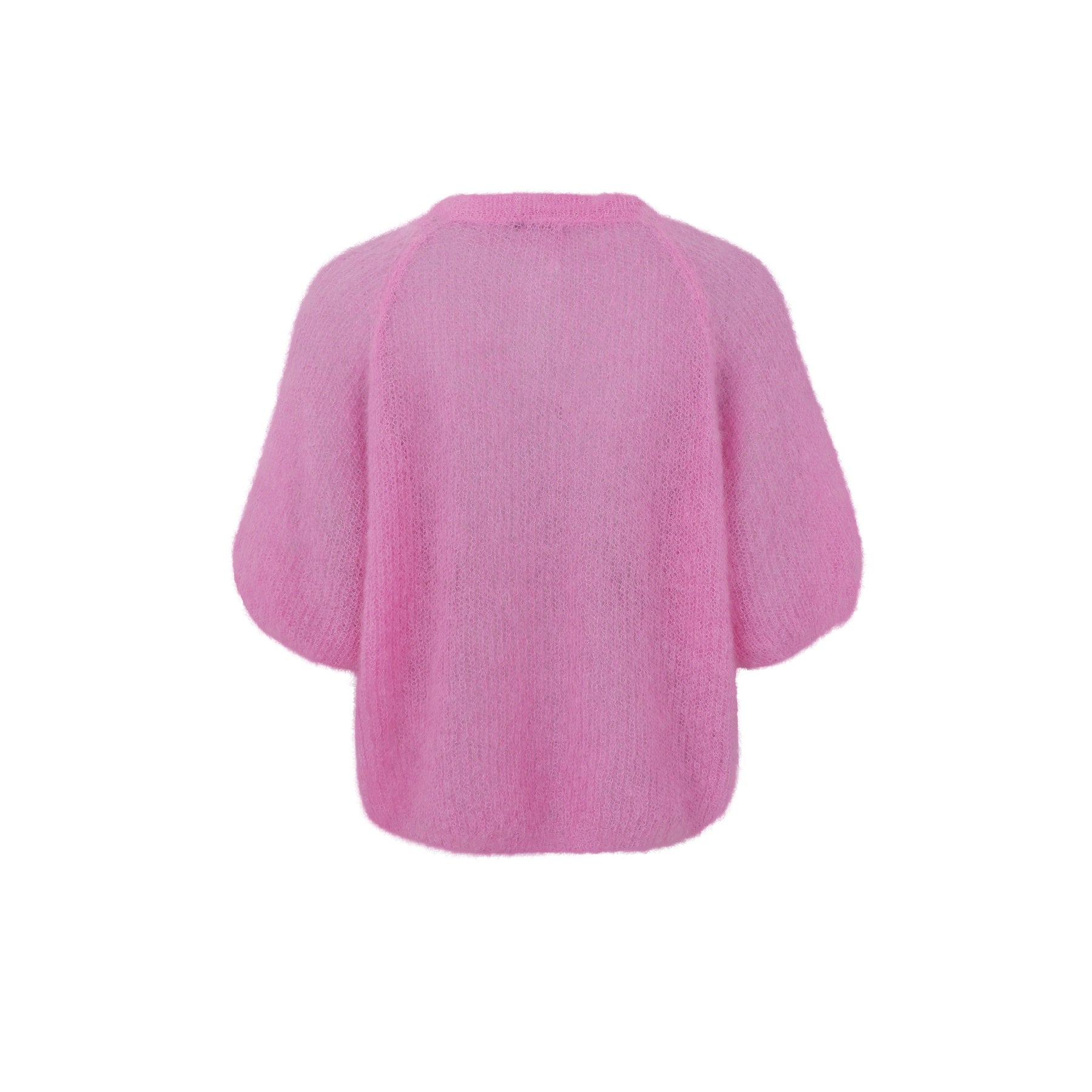 Black Colour Bjoerk Cardigan – Luksuriøs rosa mohair-strikkejakke
