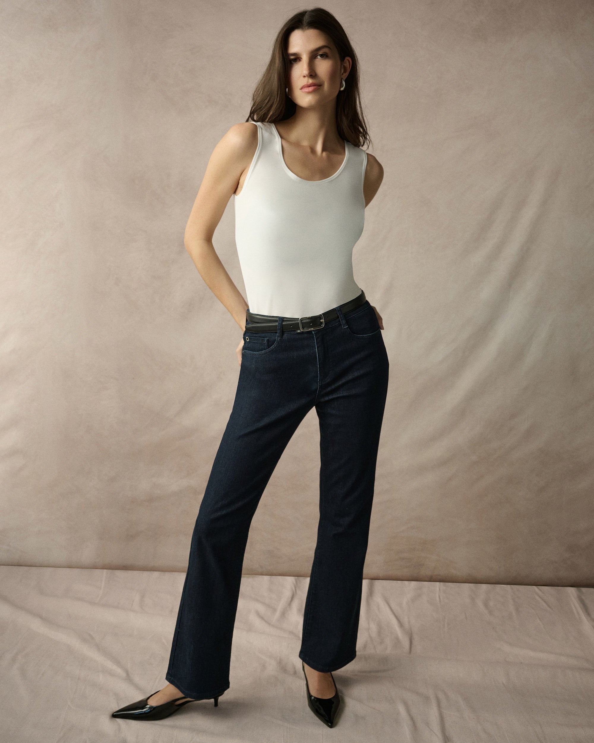 Brooke - bootcut jeans - mørkeblå