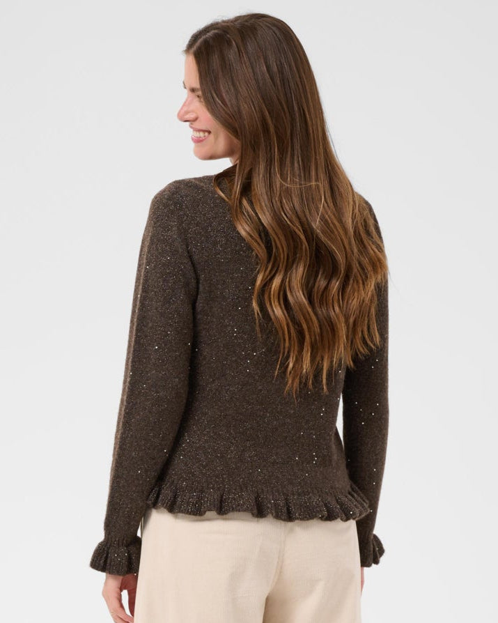Brun Cream CRJolly cardigan sett bakfra