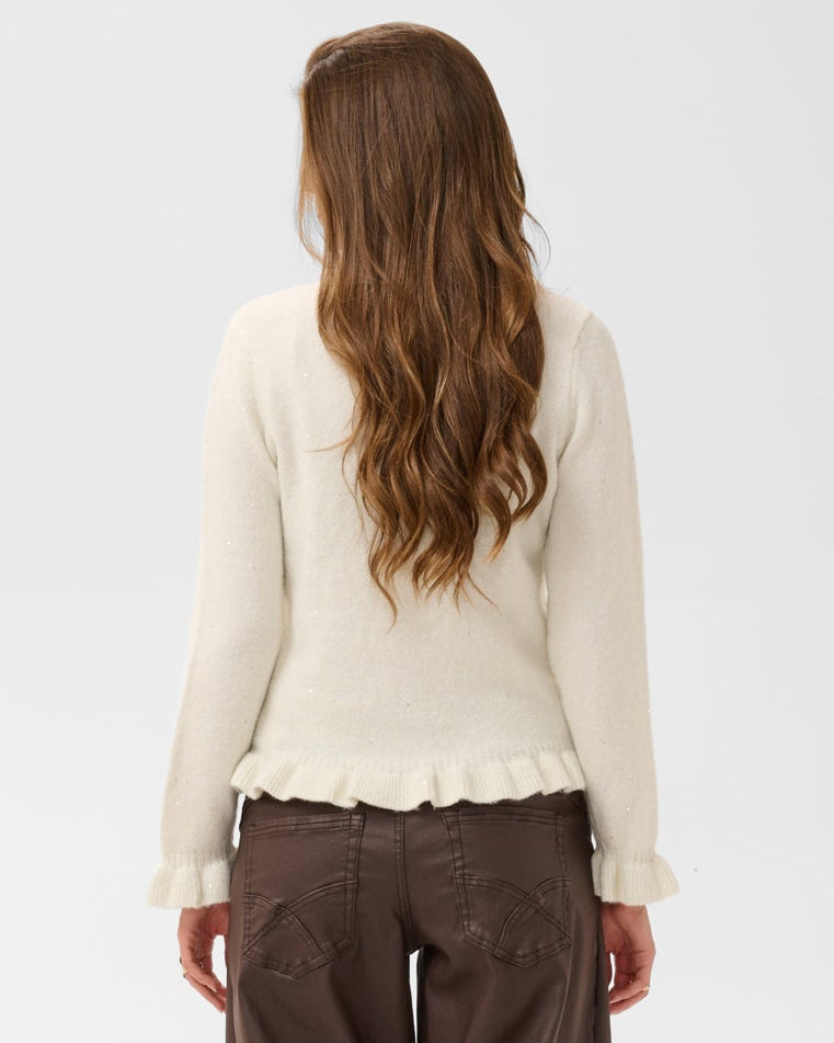 Hvit Cream CRJolly cardigan sett bakfra