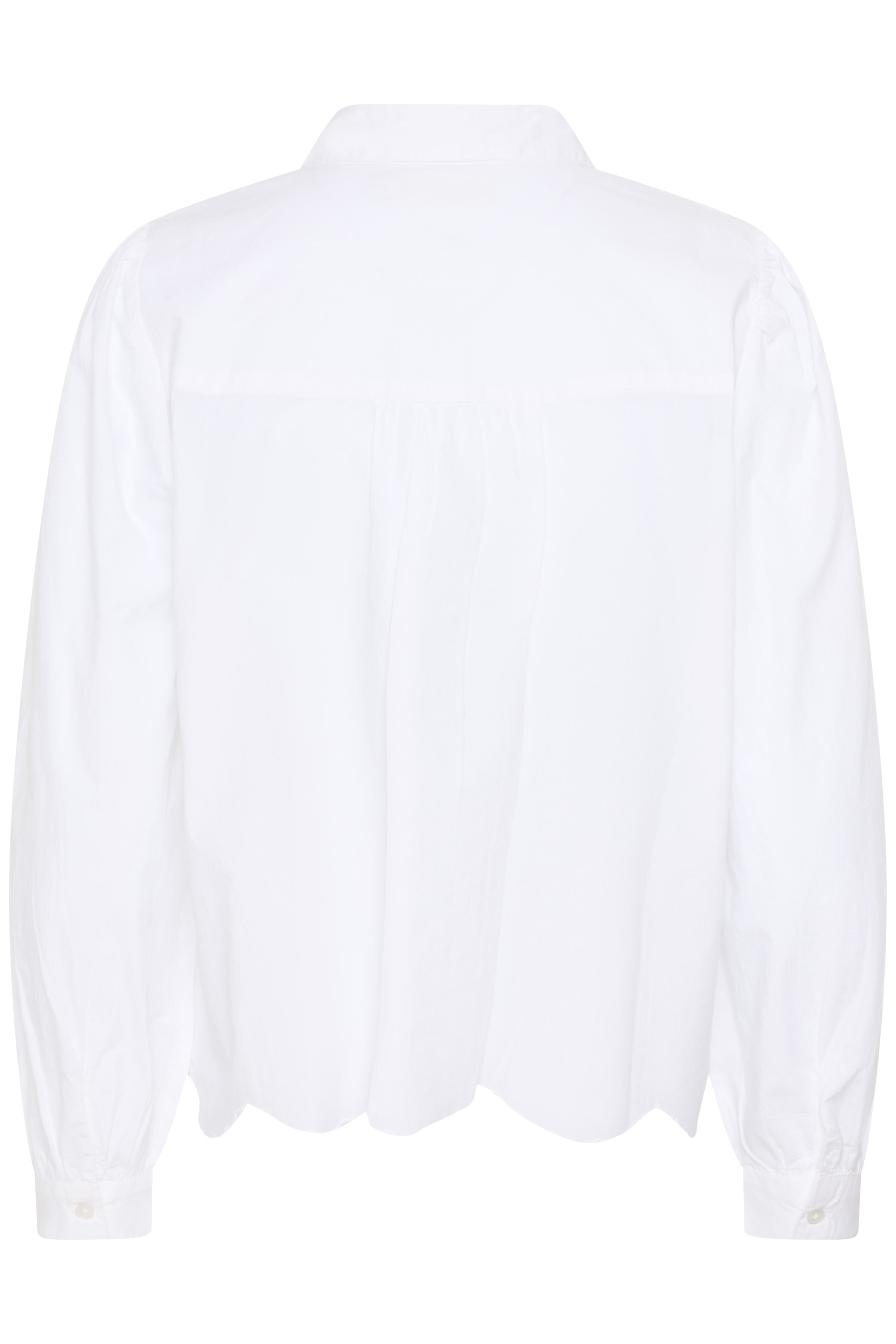 CR Trista Shirt – Superkul bomullsbluse med studs og liten puffarm