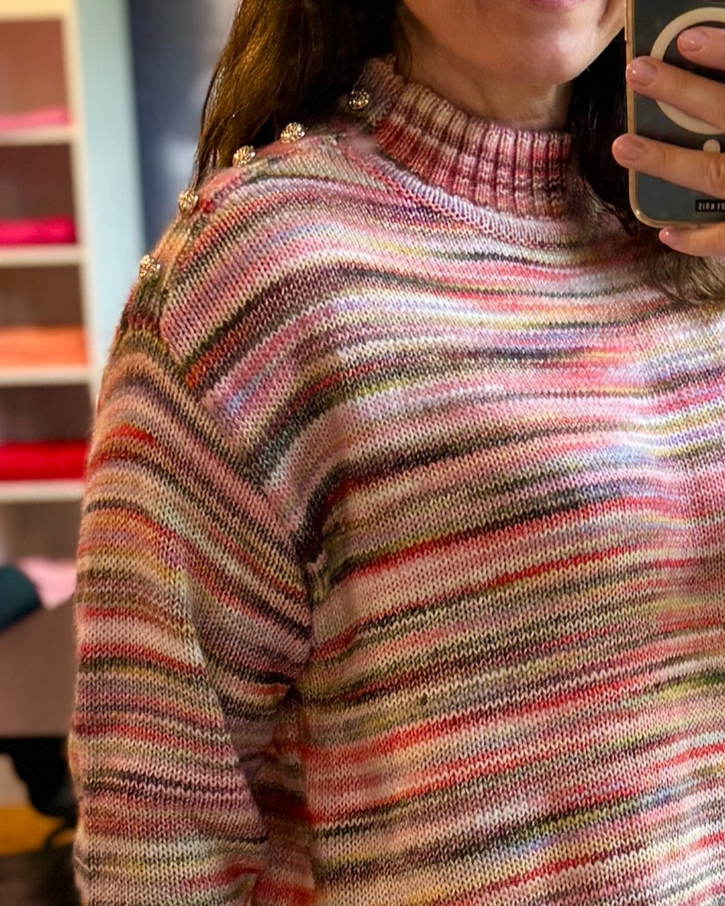 Stripete genser - Red Multi