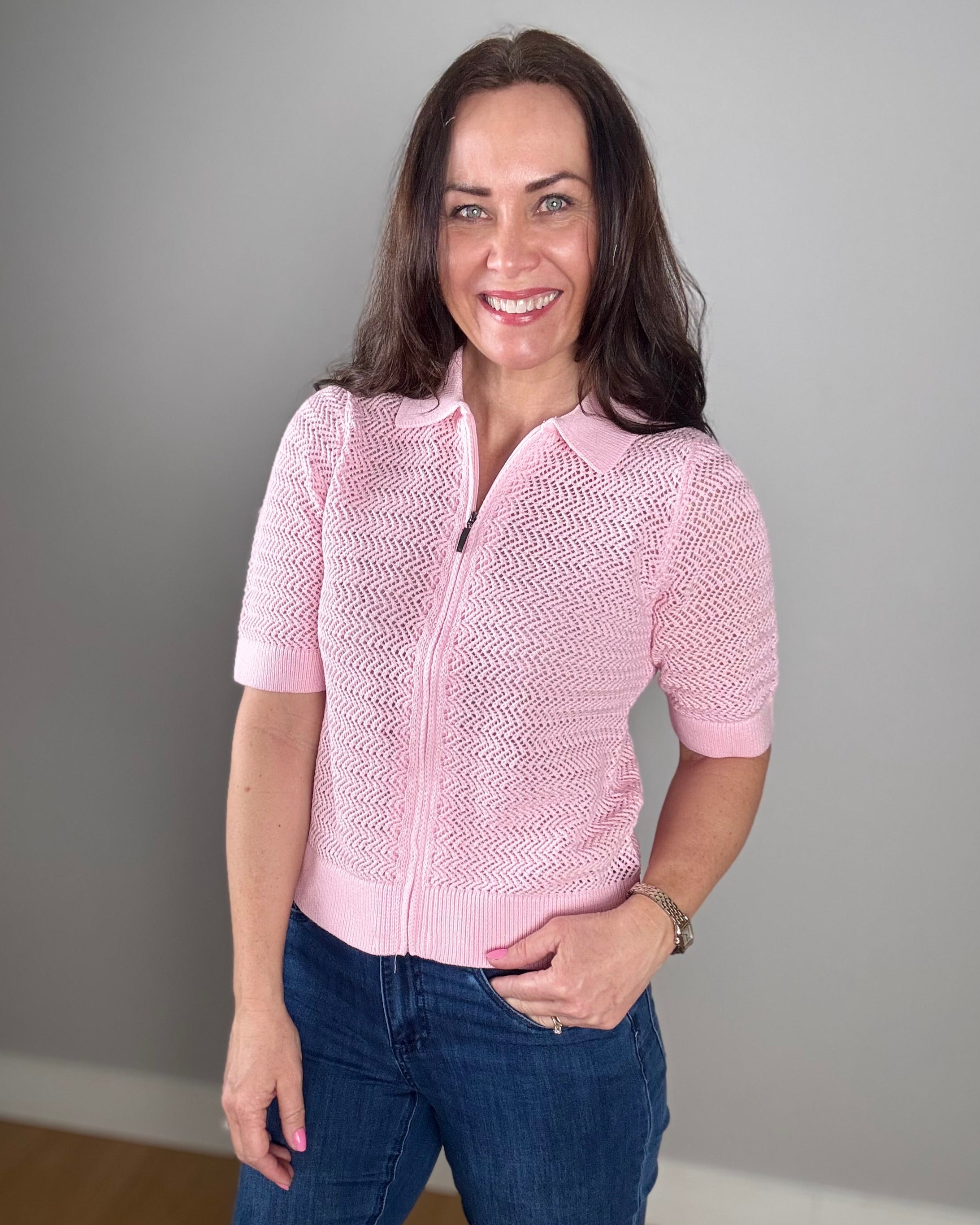 Jakke i 100% bomull - Pearl Rose