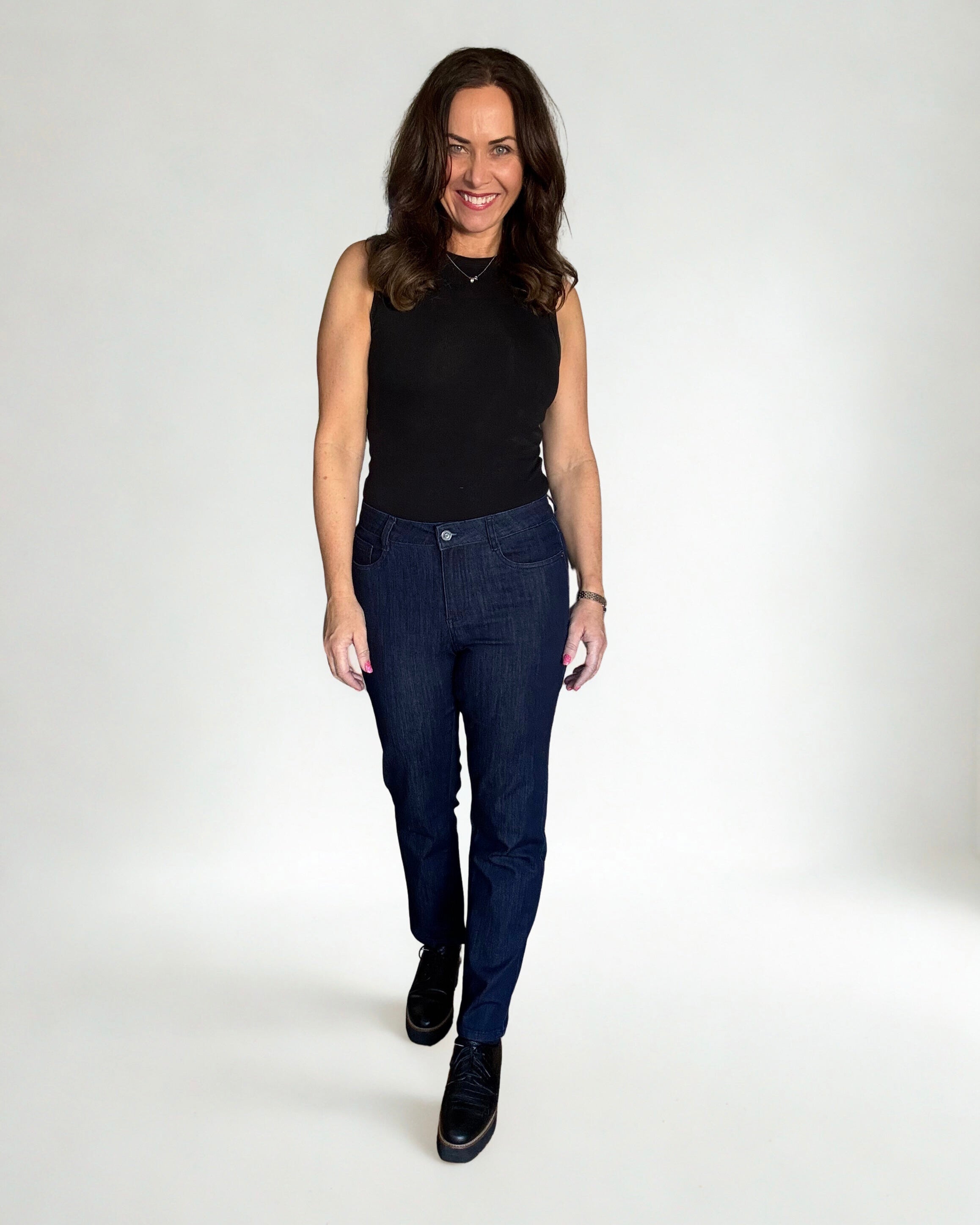 Gia- smale jeans - mørkeblå