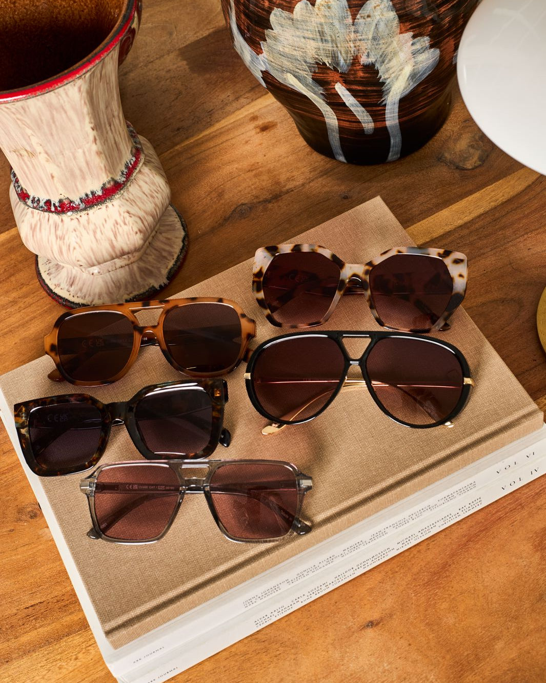 Brune solbriller fra Black Colour – aviatorstil multi