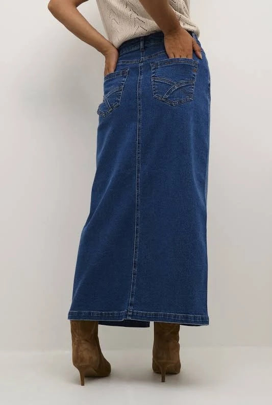 Medium blå denimskjørt fra Cream – Ebba